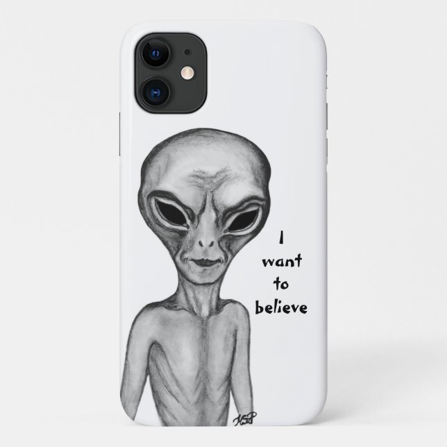 Funda De Case-Mate Para iPhone Grey Alien , quiero creer (Reverso)