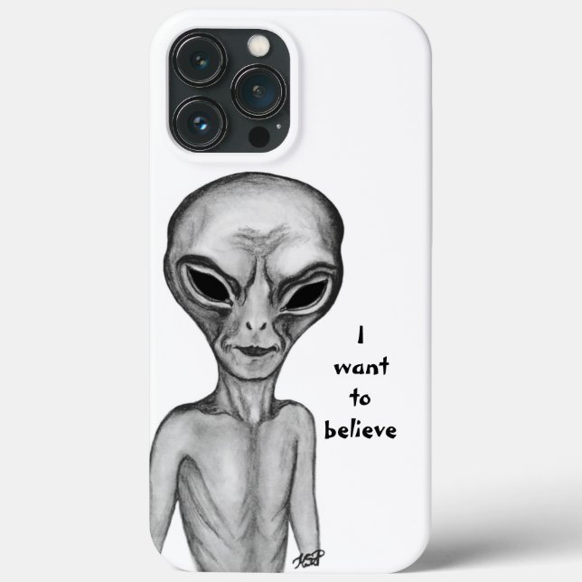 Funda De Case-Mate Para iPhone Grey Alien , quiero creer (Reverso )