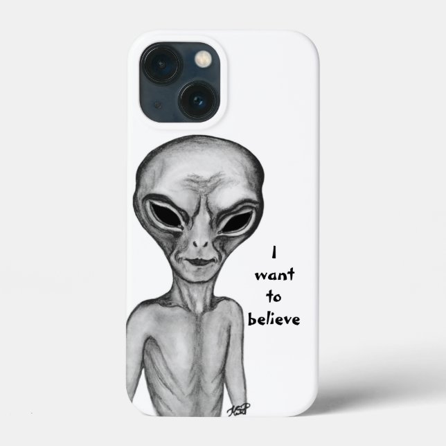 Funda De Case-Mate Para iPhone Grey Alien , quiero creer (Reverso )