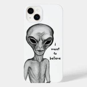 Funda Para iPhone 14 Plus De Case-Mate Grey Alien , quiero creer