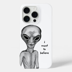 Funda Para iPhone 15 Pro Grey Alien , quiero creer