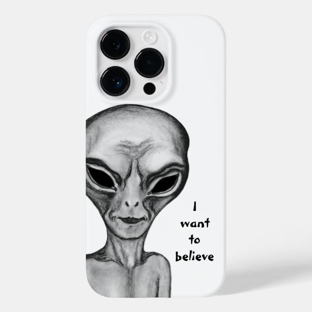 Funda De Case-Mate Para iPhone Grey Alien , quiero creer (Reverso )