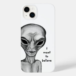 Funda Para iPhone 14 Plus De Case-Mate Grey Alien , quiero creer