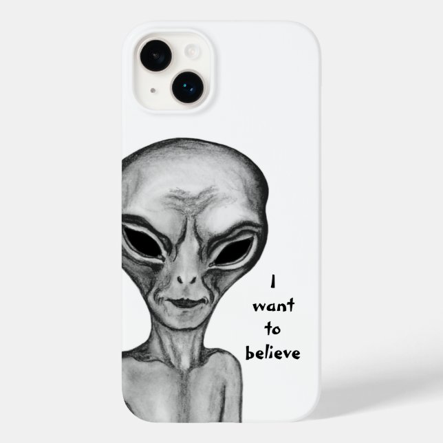Funda De Case-Mate Para iPhone Grey Alien , quiero creer (Reverso )