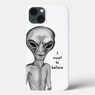 Funda Para iPhone 13 Grey Alien , quiero creer