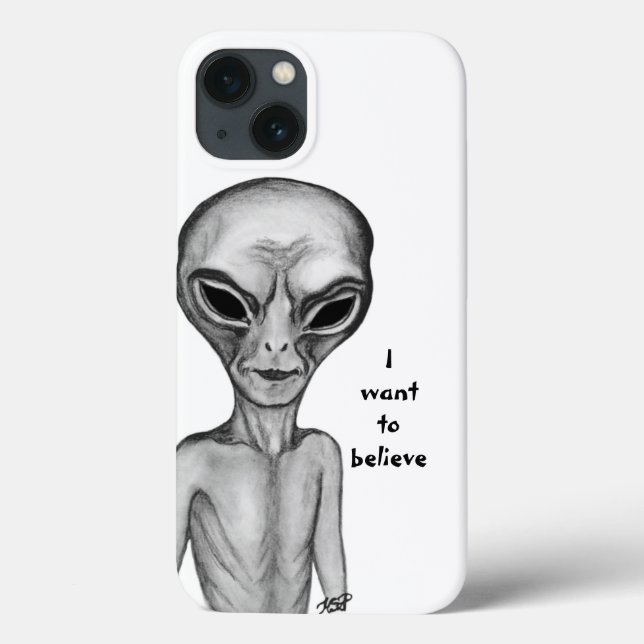 Funda De Case-Mate Para iPhone Grey Alien , quiero creer (Reverso)
