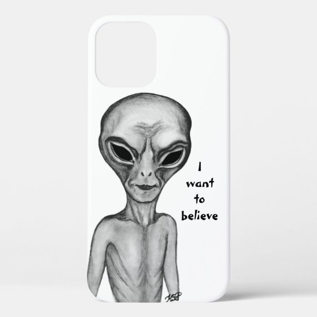 Funda De Case-Mate Para iPhone Grey Alien , quiero creer (Reverso )