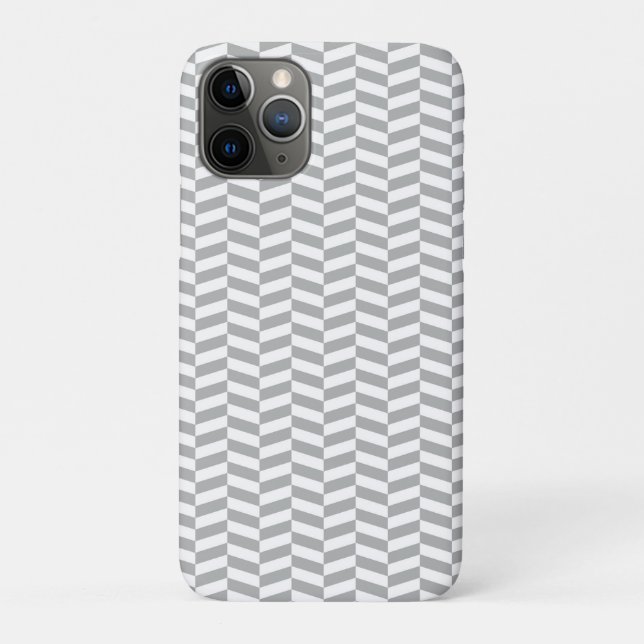 Funda De Case-Mate Para iPhone Grey Herringbone (Reverso)
