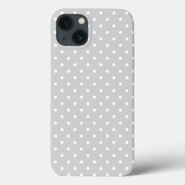 Funda De Case-Mate Para iPhone Gris claro con puntos (Reverso)