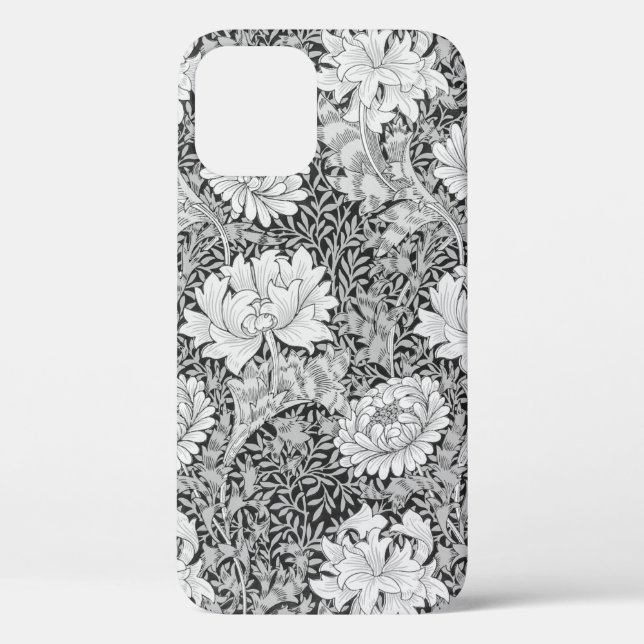 Funda De Case-Mate Para iPhone Gris crisantemo, William Morris (Reverso )