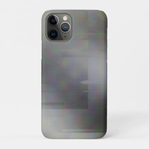 Funda Para iPhone 11 Pro Gris Glitch Art Micro Points Vaporwave Estético