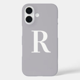 Funda Para iPhone 14 De Case-Mate Gris moderno mínimo monograma