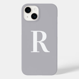 Funda Para iPhone 14 De Case-Mate Gris moderno mínimo monograma