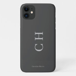 Funda Para iPhone 11 Gris moderno personalizado
