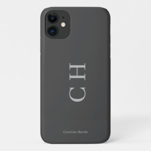 Funda Para iPhone 11 Gris moderno personalizado