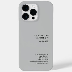 Funda Para iPhone 14 Pro Max De Case-Mate Gris Moderno Simple Minimalista Profesional