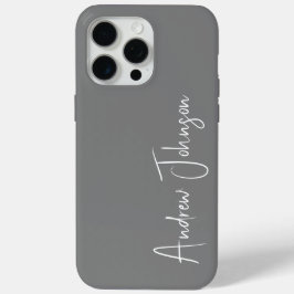 Funda Para iPhone 15 Pro Max Gris monogramado