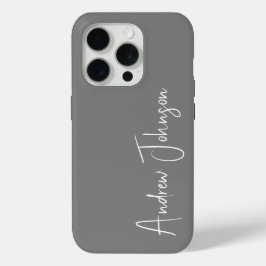 Funda Para iPhone 15 Pro Gris monogramado