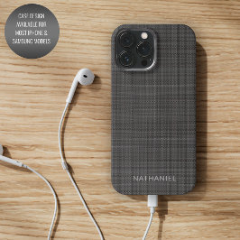 Funda Para iPhone 15 Pro Max Gris oscuro negro personalizado medio color