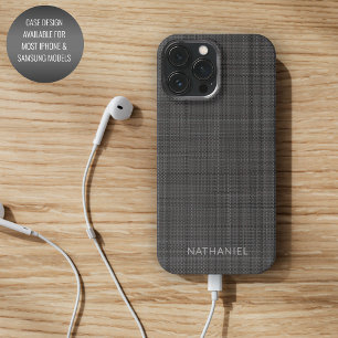 Funda Para iPhone 15 Pro Max Gris oscuro negro personalizado medio color
