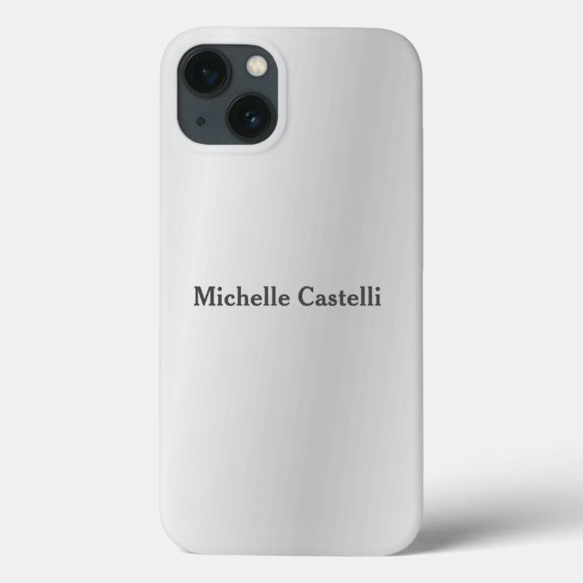 Funda De Case-Mate Para iPhone Gris plateado Profesional Añadir nombre propio (Reverso)