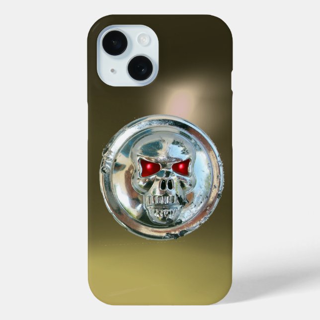Funda De Case-Mate Para iPhone Gris SKULL RIDERS (Reverso )