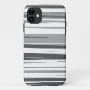 Funda Para iPhone 11 Gris y franjas de nieve sin problemas Arte gráfico