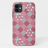 Gris y rosa graso con flores de camomila