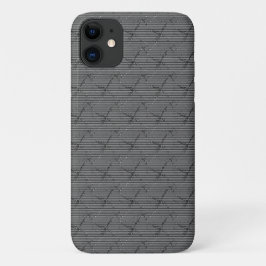 Funda Para iPhone 11 Grises trenzados con tiras pequeñas y thro pixelad