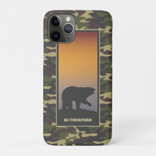 Funda Para iPhone 11 Pro Grito de oso y camuflaje