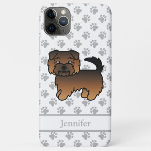 Funda Para iPhone 11 Pro Max Grizzle Norfolk Terrier Cartog Dog & Name