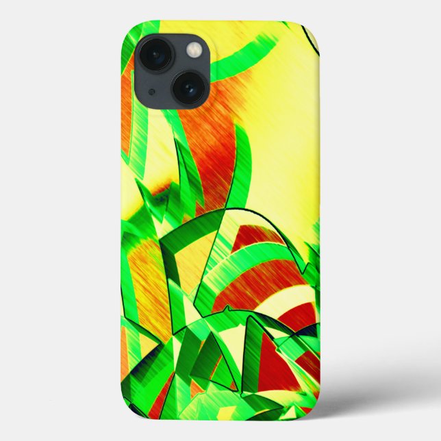 Funda De Case-Mate Para iPhone Groenlandia sobre la imagen roja con llovizna (Reverso)