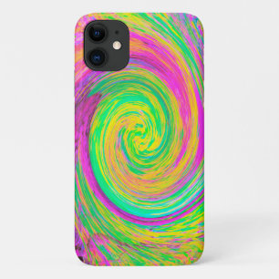 Funda Para iPhone 11 Groovy Abstract Púrpura y Amarillo Ritmo Arcoiris