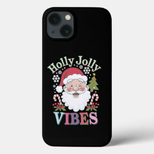 Funda Para iPhone 13 Groovy Cute Santa Claus Holly Jolly Vibes Xmas