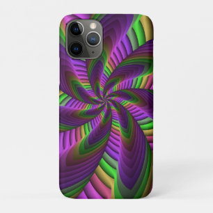 Funda Para iPhone 11 Pro Groovy Energetic Colorful Neon Fractal
