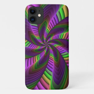 Funda Para iPhone 11 Groovy Energetic Colorful Neon Fractal