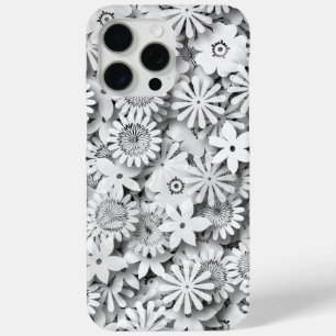 Funda Para iPhone 15 Pro Max Groovy Flowers Garden Monocrome
