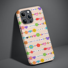Funda Para iPhone 13 Groovy Good Vibes Love Smile Retro Beads Funda-Mat