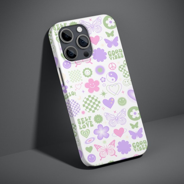 Funda De Case-Mate Para iPhone Groovy Good Vibes Y2K Butterfly Chica moderno (Subido por el creador)