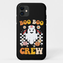 Funda Para iPhone 11 Groovy Halloween Boo Boo Crew Enfermera Fantasma