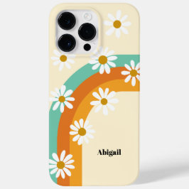 Funda Para iPhone 14 Pro Max De Case-Mate Groovy Rainbow 1970 Estilo Boho Daisy Personalizad