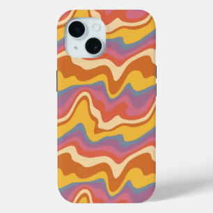 Funda Para iPhone 15 Groovy Retro Pattern