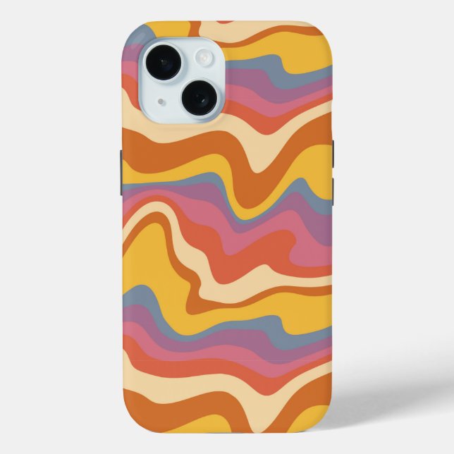 Funda De Case-Mate Para iPhone Groovy Retro Pattern (Reverso )