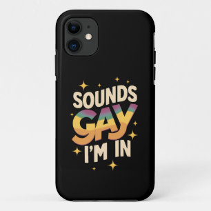 Funda Para iPhone 11 Groovy suena gay Estoy en el orgullo LGBT arcoiris