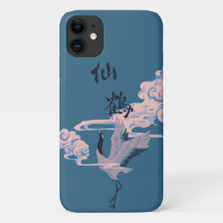 Funda Para iPhone 11 Grúa de corona roja en la nube