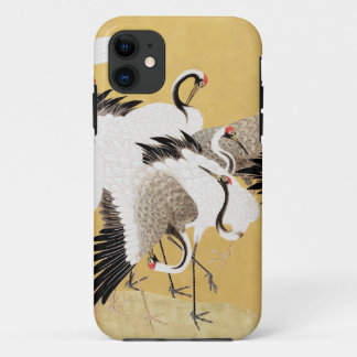 Funda Para iPhone 11 Grúas japonesas de rebaño Vintage Pájaro Rico Clás