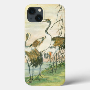 Funda Para iPhone 13 Grullas orientales por el agua