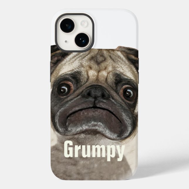 Funda De Case-Mate Para iPhone Grumpy Puggy Gifts (Reverso )