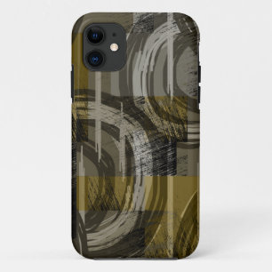 Funda Para iPhone 11 Grunado abstracto, marrón monocromo