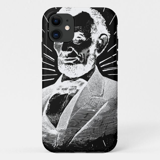 Funda De Case-Mate Para iPhone grunge abraham lincoln (Reverso)